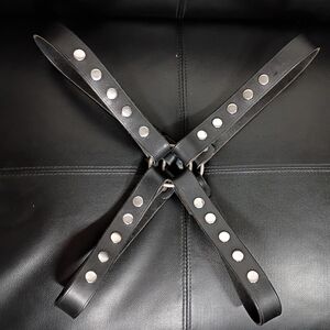 Men's Vintage Leather Masters Black Harness 34-40" Handcrafted